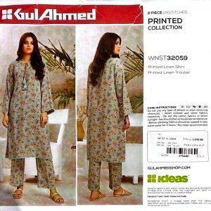 2 Pc unstitched printed Gul Ahmed Collection