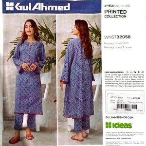 2 PC unstitched printed Gul Ahmed linen collection
