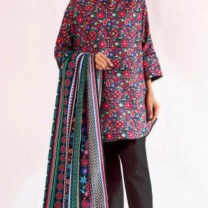 Saya 3 pc unstitched printed jacquard khaddar collection