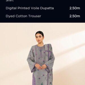 3 Pcs sapphire digital printed lawn suit