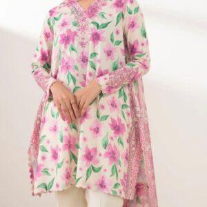 summer collection 3 pcs embroidered lawn sapphire suit