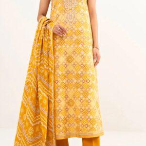 summer collection 3 Pc embroidered lawn sapphire suit