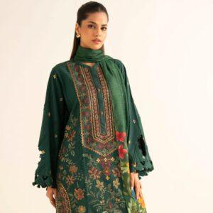 3 pc summer collection embroidered Dobby sapphire suit