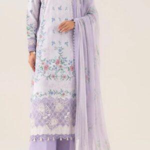 3 Pc summer collection embroidered Pima Luxuary Lawn Suit